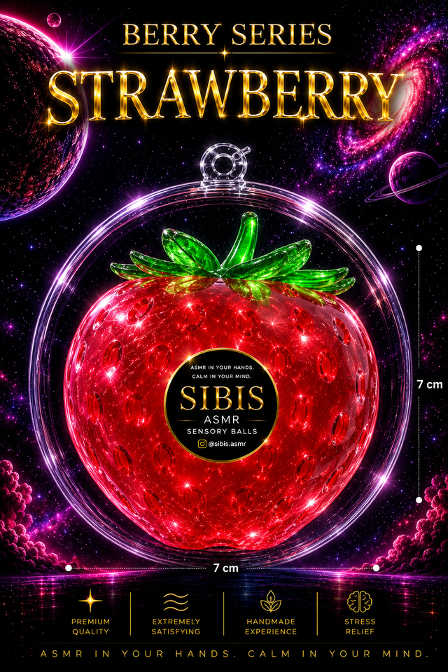 STRAWBERRY V2– SIBIS BERRY Premium ASMR Sensory Ball