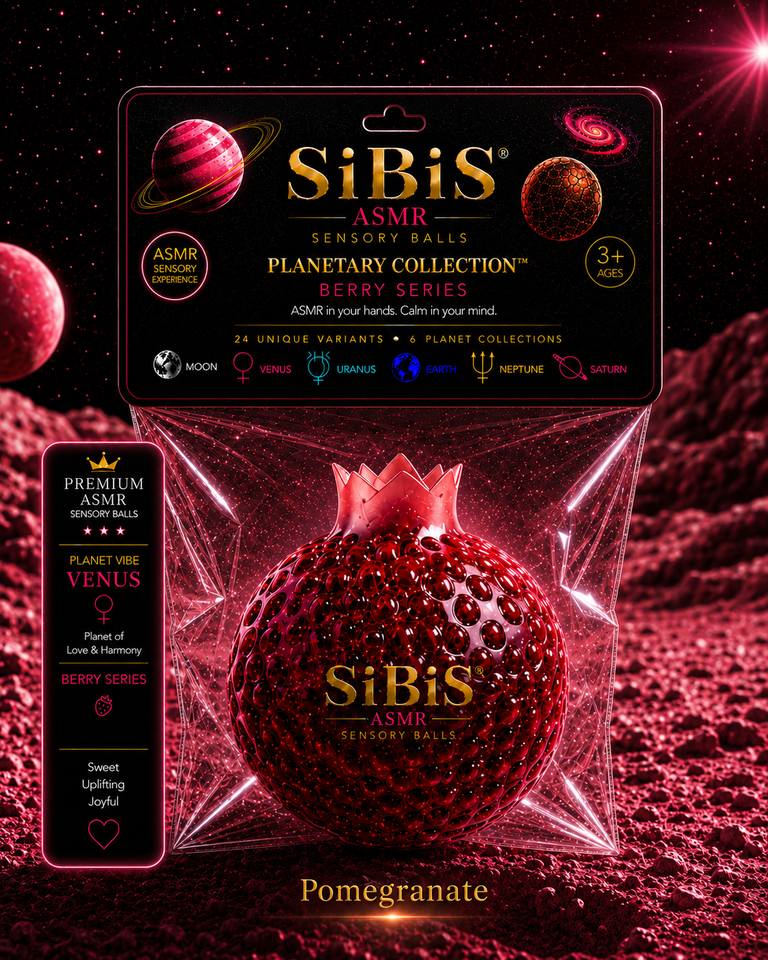POMEGRANATE– SIBIS BERRY Premium Handmade ASMR Sensory Ball